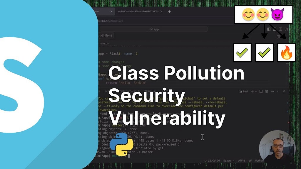 Class Pollution Vulnerability in Python - A New Type of Security Vulnerability