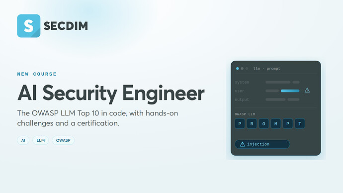 New course: AI Security Engineer