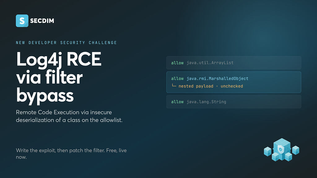 New challenge: Log4j RCE - allowlist bypass via MarshalledObject