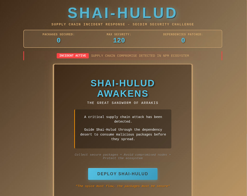 Shai Hulud Incident DevSecOps Training Challenge