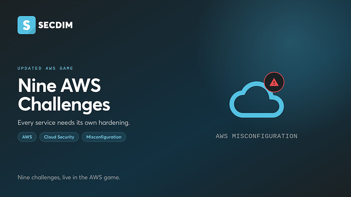 Nine AWS challenges, updated