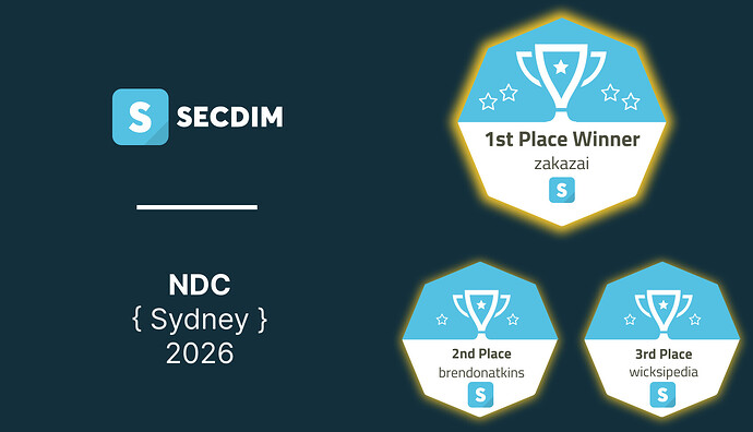 NDC Sydney 2026 Winners